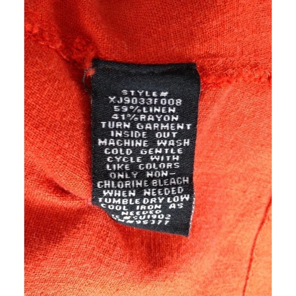 Sanctuary Orange Tiger Lily Linen One Button Blazer Size M - Picture 6 of 6